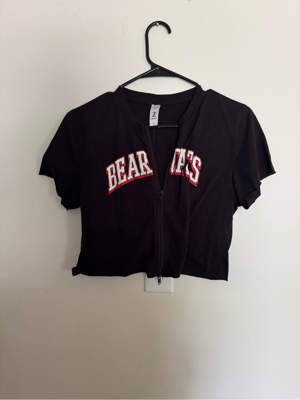 Zipped Cropped Cincinnati Bearcat Tee